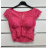 Women's Sleeveless Lace Crop Top (S/M ONE SIZE) ITALIAN FASHION IMPSH233208