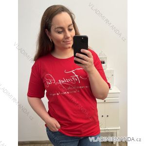 Women's Plus Size Short Sleeve T-Shirt (XL/2XL/3XL ONE SIZE) ITALIAN FASHION IM423066/DR