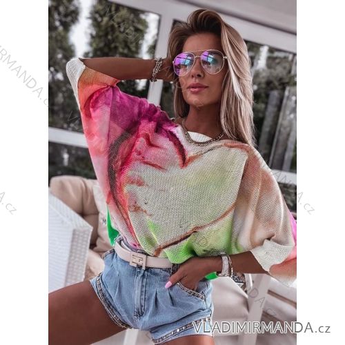 Women's Long Chiffon Short Sleeve Dress (S/M ONE SIZE) ITALIAN FASHION IMWGM23456