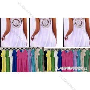 Women's Long Chiffon Short Sleeve Dress (S/M ONE SIZE) ITALIAN FASHION IMWGS231048