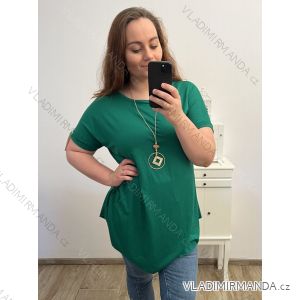 Tunic with pendant short sleeve women's plus size (3XL/4XL ONE SIZE) ITALIAN FASHION IMC23020