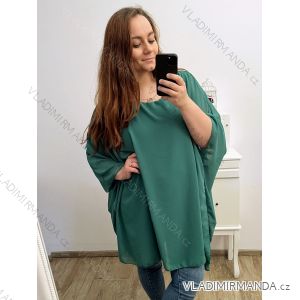 Tunika oversize krátký rukáv dámská nadrozměr (XL/2XL/3XL/4XL ONE SIZE) ITALSKÁ MÓDA IMBM23FATI