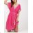 Women's Long Chiffon Short Sleeve Dress (S/M ONE SIZE) ITALIAN FASHION IMWGS231048