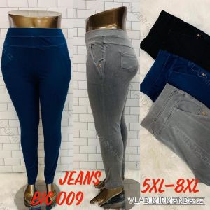 Legíny dlouhé jeans dámské nadrozměr (5XL-8XL) TURECKÁ MÓDA TMWL23009