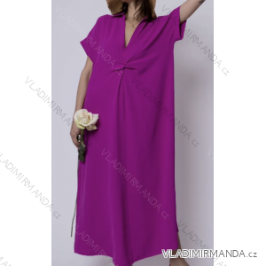 Women's Long Chiffon Short Sleeve Dress (S/M ONE SIZE) ITALIAN FASHION IMWGS231048