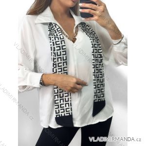 Tunika/halenka košilová dlouhý rukáv dámská (S/M ONE SIZE) ITALSKÁ MÓDA IMPGM2323110