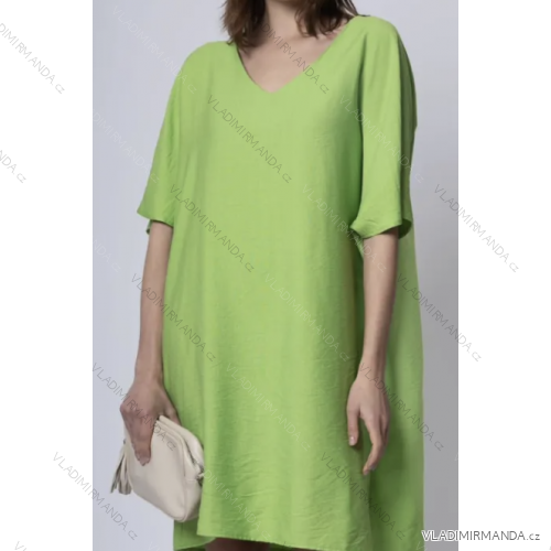 Women's Long Chiffon Short Sleeve Dress (S/M ONE SIZE) ITALIAN FASHION IMWGS231048