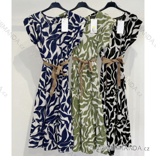 Women's Long Chiffon Short Sleeve Dress (S/M ONE SIZE) ITALIAN FASHION IMWGS231048