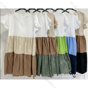 Women's Long Chiffon Short Sleeve Dress (S/M ONE SIZE) ITALIAN FASHION IMWGS231048