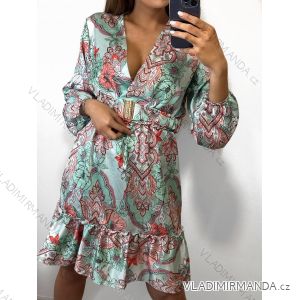 Women's Long Chiffon Short Sleeve Dress (S/M ONE SIZE) ITALIAN FASHION IMWGM23456