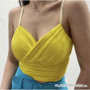 Top croptop na ramínka dámský (S/M ONE SIZE) ITALSKÁ MÓDA IMPMD2326687