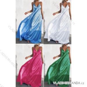 Long summer dress with straps for women (S/M ONE SIZE) ITALIAN FASHION IMWB23297