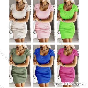 Women's Long Chiffon Short Sleeve Dress (S/M ONE SIZE) ITALIAN FASHION IMWGM23456