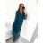 Women's Long Elegant Chiffon Long Sleeve Dress (S/M ONE SIZE) ITALIAN FASHION IMWGB231010