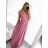 Women's strapless long party dress (S/M ONE SIZE) ITALIAN FASHION IMPBB23B22631/DU S/M pink