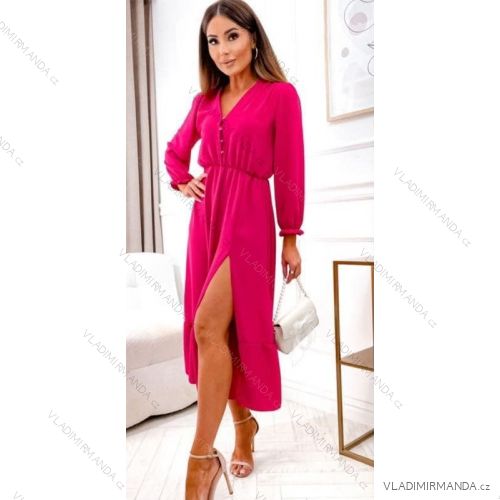 Women's Long Shirt Long Sleeve Dress (S/M ONE SIZE) ITALIAN FASHION IMWGB231514