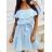 Women's Long Chiffon Short Sleeve Dress (S/M ONE SIZE) ITALIAN FASHION IMWGS231048