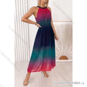 Šaty dlouhé letní bez rukáv dámské (S/M ONE SIZE) ITALSKÁ MÓDA IMWMG231553