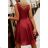 Women's Plus Size (42-46) Long Elegant Party Sleeveless Dress POLISH FASHION PMLBC23265-10 Wine 36