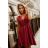 Women's Plus Size (42-46) Long Elegant Party Sleeveless Dress POLISH FASHION PMLBC23265-10 Wine 36