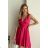 Women's Plus Size (42-46) Long Elegant Party Sleeveless Dress POLISH FASHION PMLBC23265-10 fuchsia 42