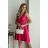 Women's Plus Size (42-46) Long Elegant Party Sleeveless Dress POLISH FASHION PMLBC23265-10 fuchsia 42