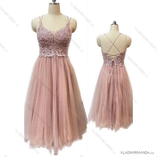 Satin Women's Long Summer Strapless Dress (S / M / L ONE SIZE) ITALIAN FASHION IMM22694