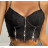 Women's Strappy Crop Top (S/M ONE SIZE) ITALIAN FASHION IMPCF23wh8991