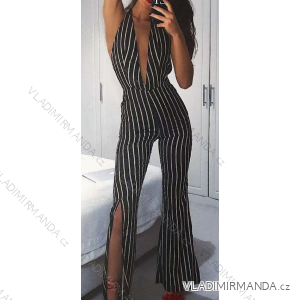 Women's Stripe Sleeveless Long Jumpsuit (S/M ONE SIZE) ITALIAN FASHION IMPCF2327442