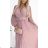 Women's Long Elegant Chiffon Belt Long Sleeve Dress (S/M ONE SIZE) ITALIAN FASHION IMWGB231009