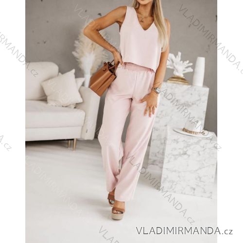 Souprava letní elegantní tunika a kalhoty dámská (S/M/L ONE SIZE) ITALSKÁ MÓDA IMWE231625