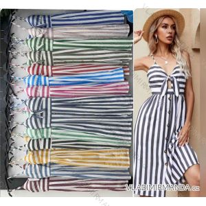 Women's Stripe Strapless Summer Dress (S/M ONE SIZE) ITALIAN FASHION IMWBB231655