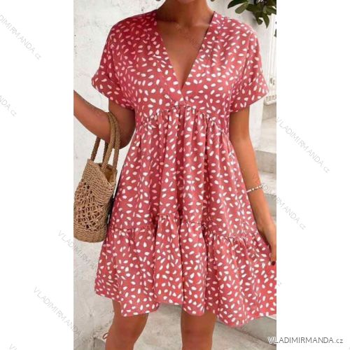 Women's Oversize Short Sleeve Summer Dress (S/M/L ONE SIZE) ITALIAN FASHION IMWGM231673