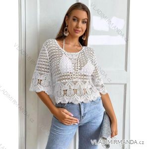 Top krajkový dlouhý rukáv dámský (S/M ONE SIZE) SWEETISIMA ITALSKá MóDA IMD23384