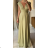 Satin Women's Long Summer Strapless Dress (S / M / L ONE SIZE) ITALIAN FASHION IMM22694