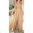 Satin Women's Long Summer Strapless Dress (S / M / L ONE SIZE) ITALIAN FASHION IMM22694