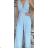 Women's Sleeveless Belted Long Jumpsuit (S/M ONE SIZE) ITALIAN FASHION IMPCF2321882tuta