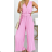 Women's Sleeveless Belted Long Jumpsuit (S/M ONE SIZE) ITALIAN FASHION IMPCF2321882tuta