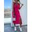 Women's long summer elegant dress with straps (S/M ONE SIZE) ITALIAN FASHION IMD23404