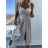 Women's long summer elegant dress with straps (S/M ONE SIZE) ITALIAN FASHION IMD23404