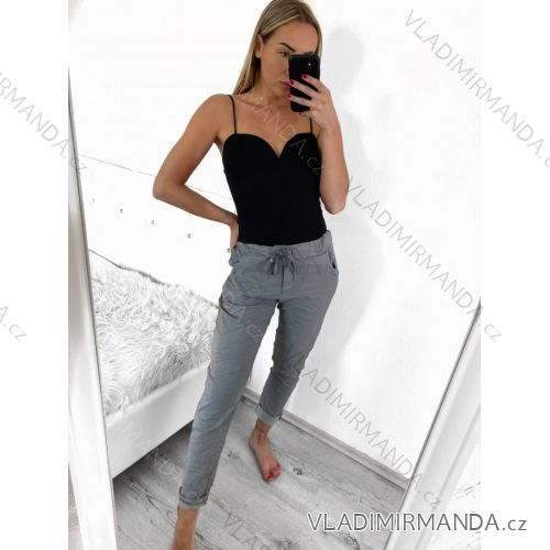 Women's Long Stretch Pants (L/XL ONE SIZE) ITALIAN FASHION IMC23090