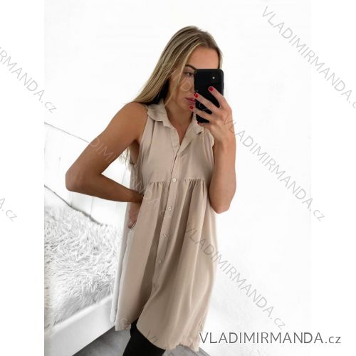 Women's long sleeve blouse (S / M ONE SIZE) ITALIAN FASHION IMWK21011 S/M béžová