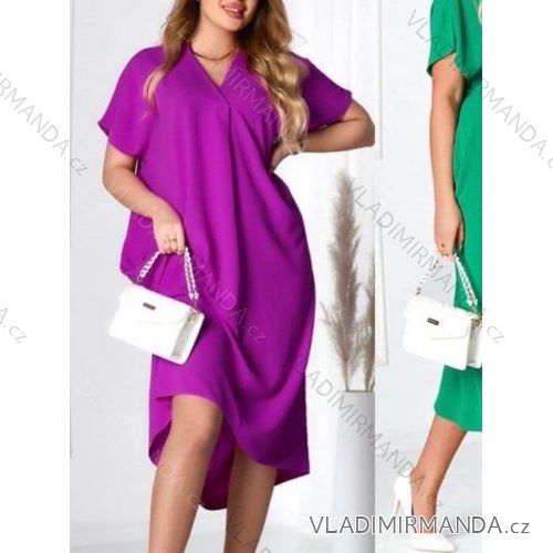 Šaty oversize maxi letní krátký rukáv dámské (S/M ONE SIZE) ITALSKÁ MÓDA IMWD231890