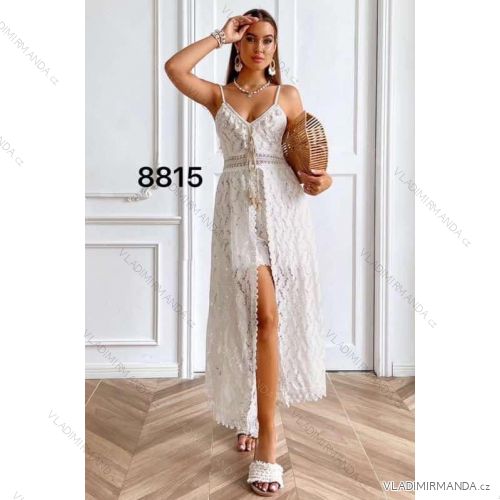 Women's Long Chiffon Short Sleeve Dress (S/M ONE SIZE) ITALIAN FASHION IMWGS231048