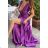 Women's Long Chiffon Short Sleeve Dress (S/M ONE SIZE) ITALIAN FASHION IMWGS231048