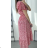 Women's Long Chiffon Short Sleeve Dress (S/M ONE SIZE) ITALIAN FASHION IMWGS231048