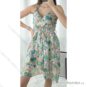 Women's Long Chiffon Short Sleeve Dress (S/M ONE SIZE) ITALIAN FASHION IMWGS231048