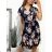 Chiffon Floral Summer Short Sleeve Women's Dress (S/M ONE SIZE) ITALIAN FASHION IM4231157