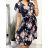 Chiffon Floral Summer Short Sleeve Women's Dress (S/M ONE SIZE) ITALIAN FASHION IM4231157