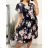 Chiffon Floral Summer Short Sleeve Women's Dress (S/M ONE SIZE) ITALIAN FASHION IM4231157